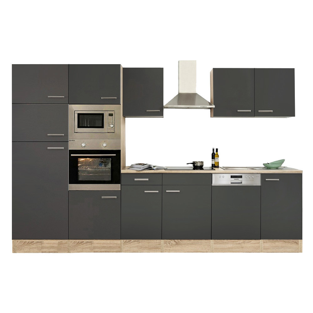 Leziter Mobilier de bucătărie Yorki 340 cu frigider cu congelator superior Mobalis Homvera