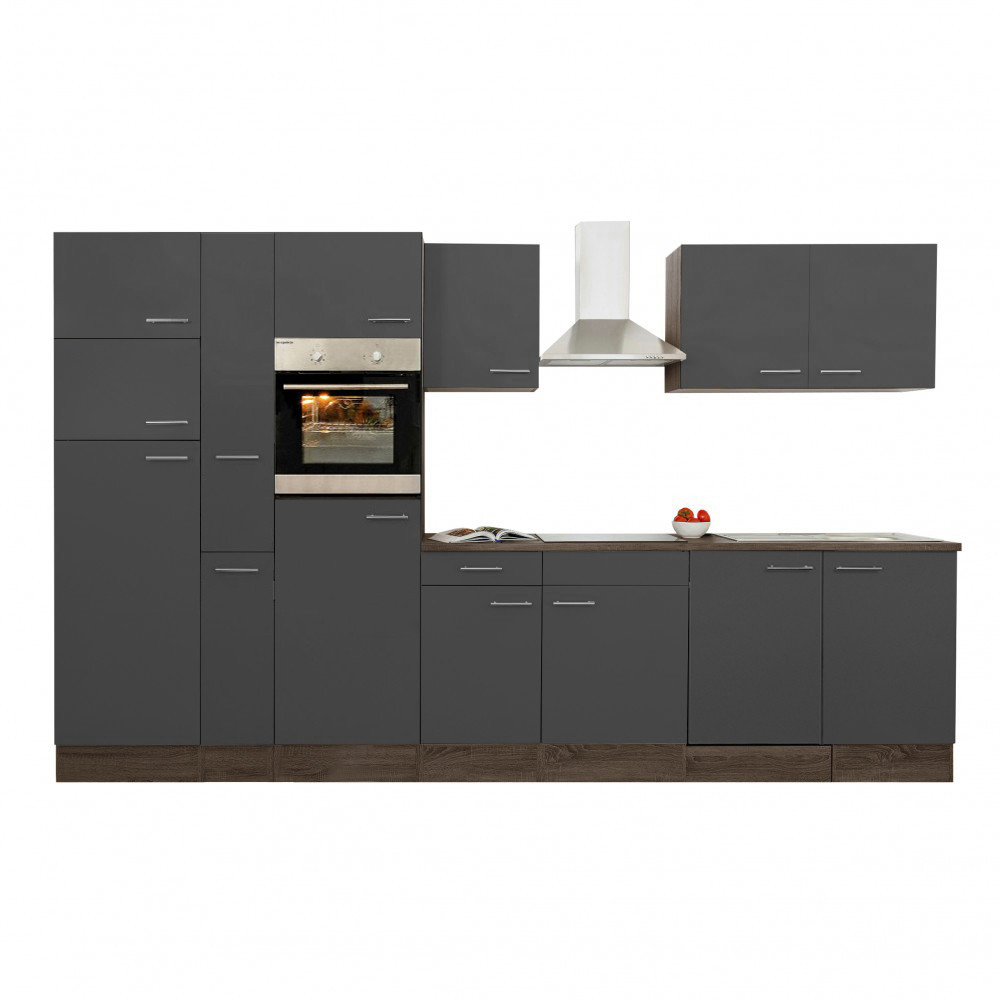 Leziter Mobilier de bucătărie Yorki 360 cu frigider cu congelator superior Mobalis Homvera