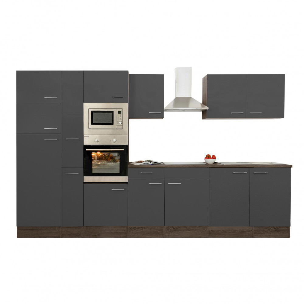 Leziter Mobilier de bucătărie Yorki 360 cu frigider cu congelator superior Mobalis Homvera