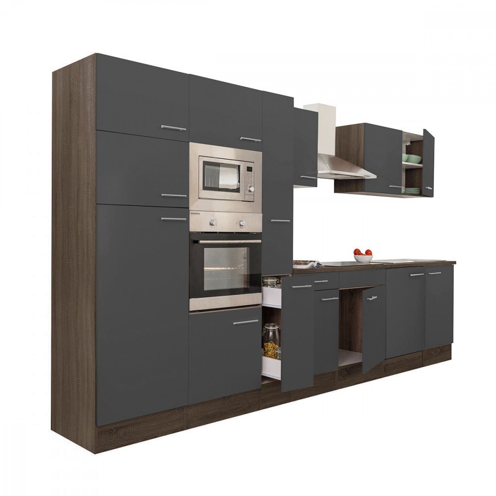 Leziter Mobilier de bucătărie Yorki 360 cu frigider cu congelator superior Mobalis Homvera