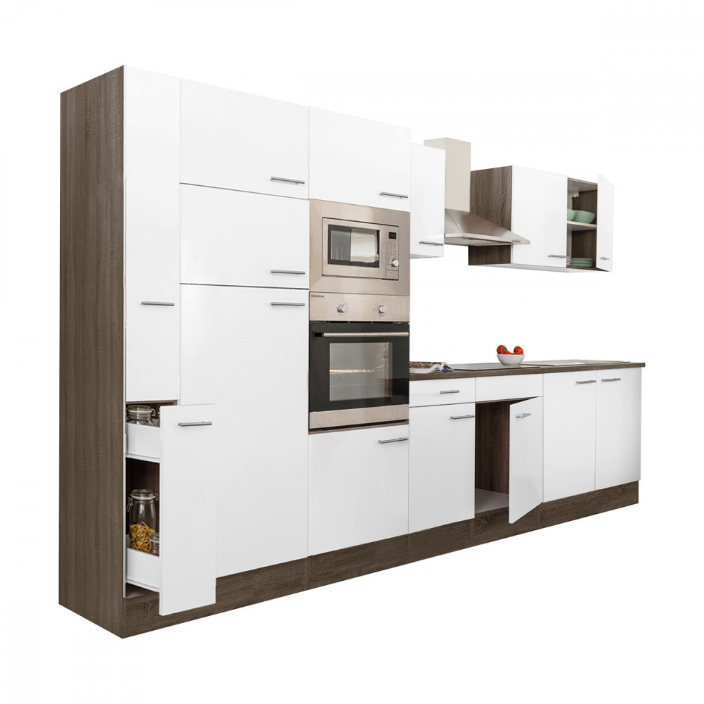 Leziter Mobilier de bucătărie Yorki 360 cu frigider cu congelator superior Mobalis Homvera