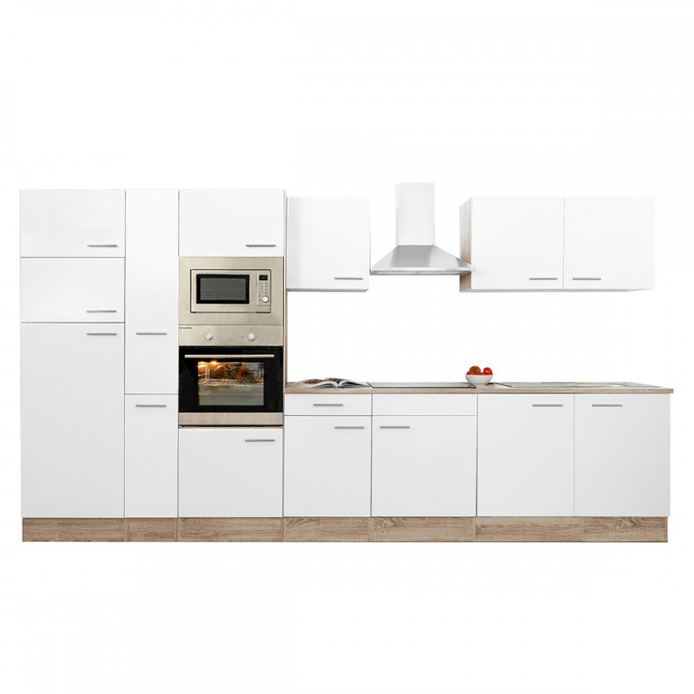 Leziter Mobilier de bucătărie Yorki 360 cu frigider cu congelator superior Mobalis Homvera