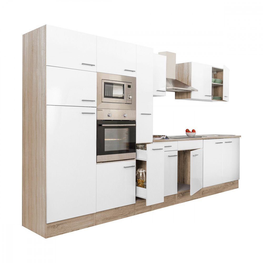 Leziter Mobilier de bucătărie Yorki 360 cu frigider cu congelator superior Mobalis Homvera