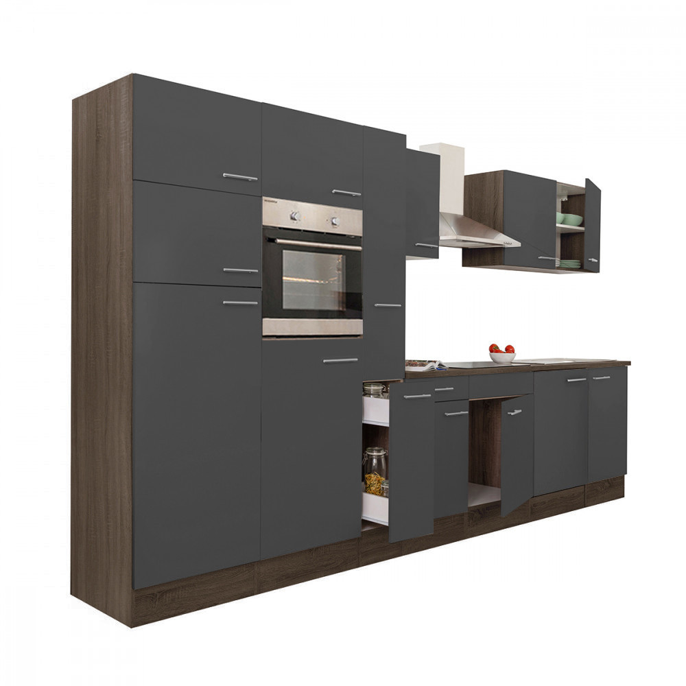 Leziter Mobilier de bucătărie Yorki 360 cu frigider cu congelator superior Mobalis Homvera