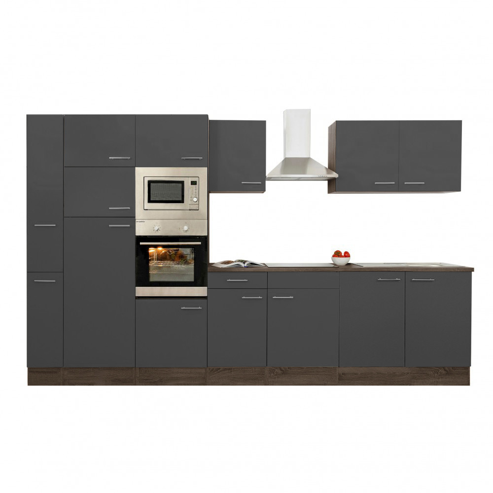 Leziter Mobilier de bucătărie Yorki 360 cu frigider cu congelator superior Mobalis Homvera