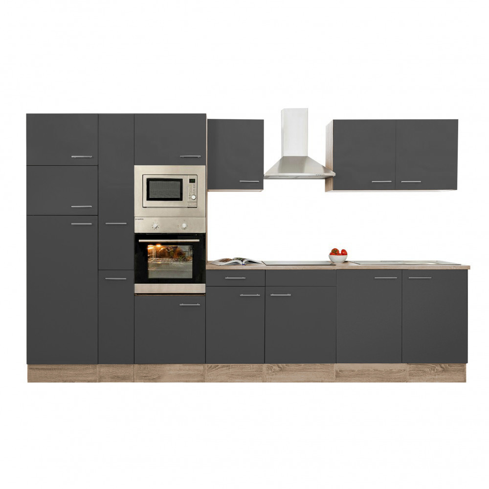 Leziter Mobilier de bucătărie Yorki 360 cu frigider cu congelator superior Mobalis Homvera