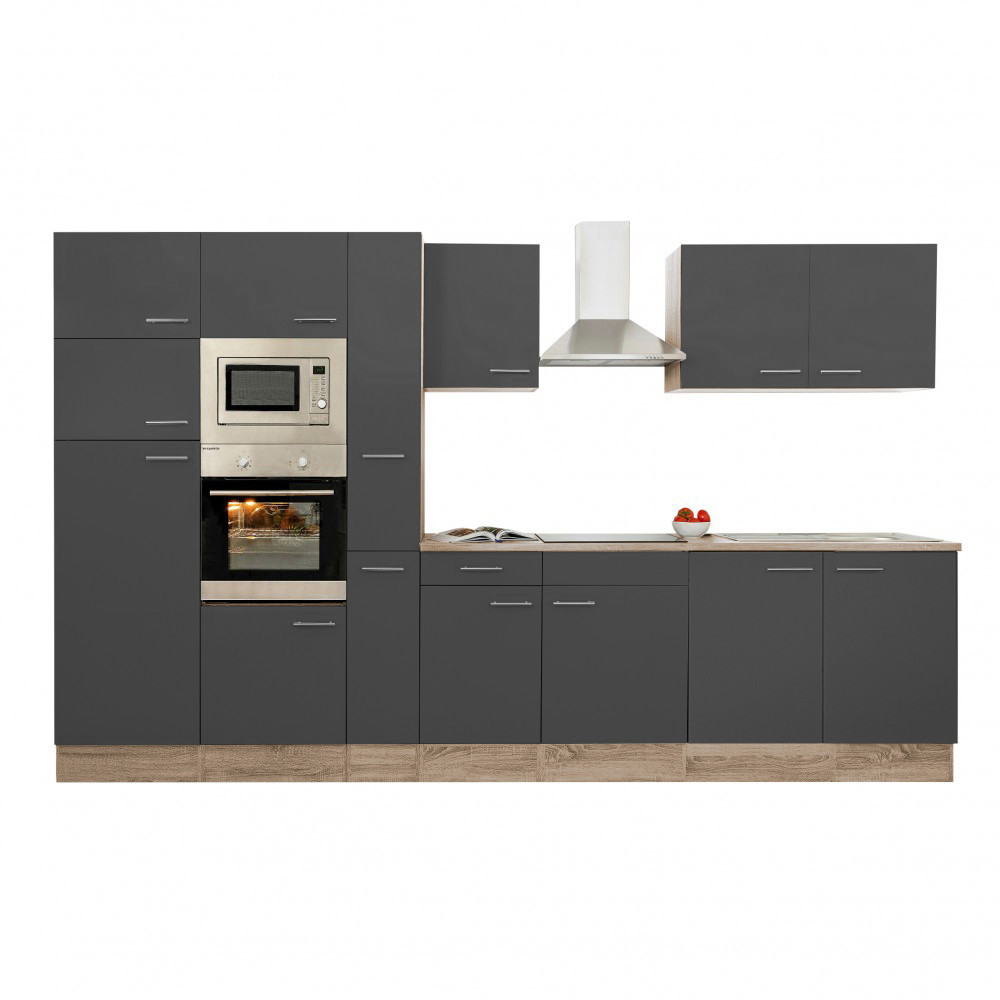 Leziter Mobilier de bucătărie Yorki 360 cu frigider cu congelator superior Mobalis Homvera