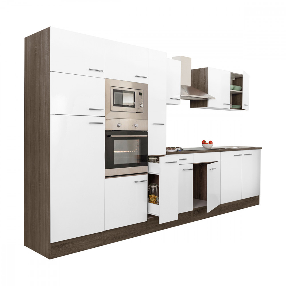 Leziter Mobilier de bucătărie Yorki 360 cu frigider cu congelator superior Mobalis Homvera