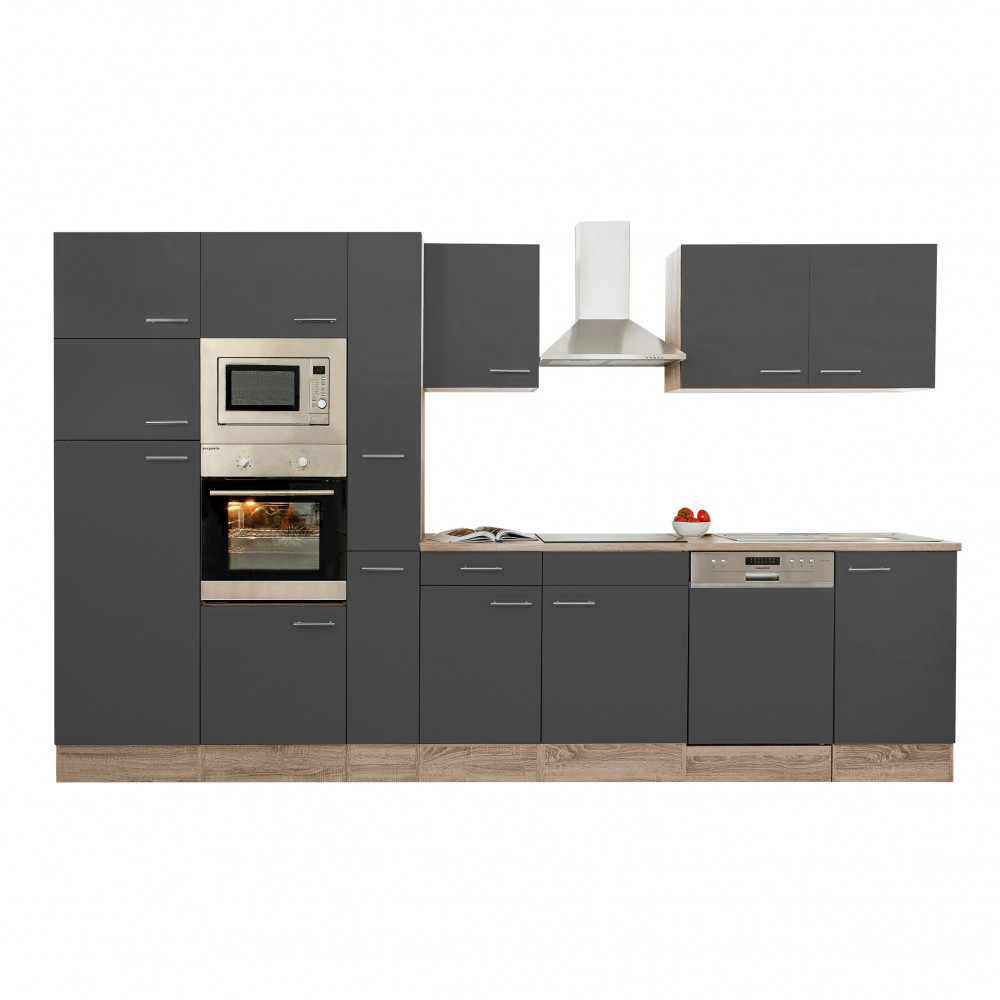 Leziter Mobilier de bucătărie Yorki 370 cu frigider cu congelator superior Mobalis Homvera