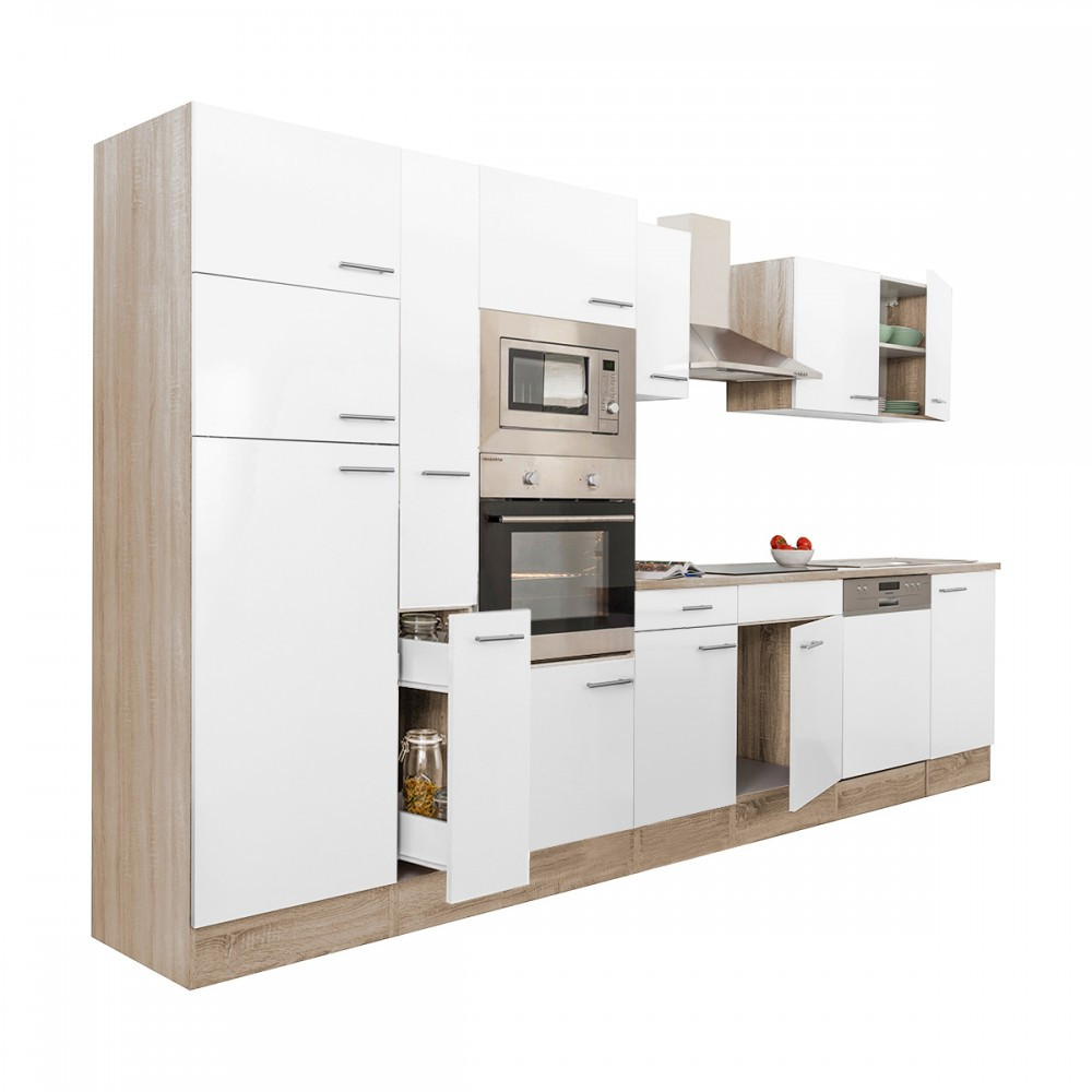 Leziter Mobilier de bucătărie Yorki 370 cu frigider cu congelator superior Mobalis Homvera