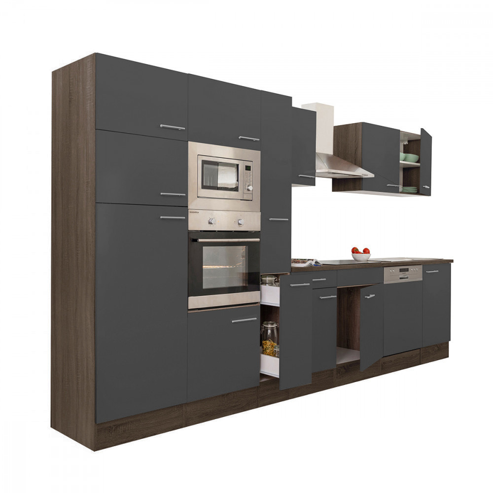 Leziter Mobilier de bucătărie Yorki 370 cu frigider cu congelator superior Mobalis Homvera