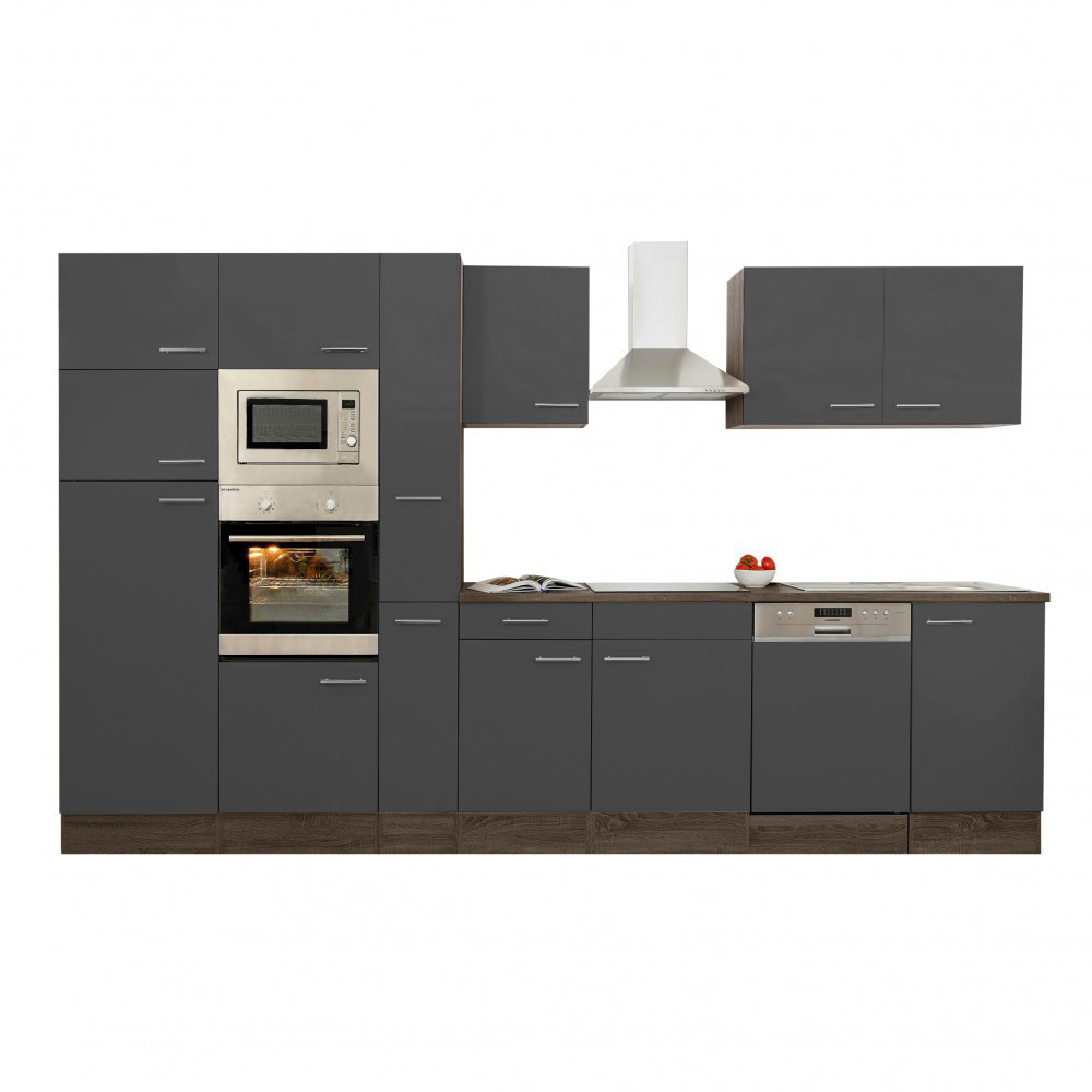 Leziter Mobilier de bucătărie Yorki 370 cu frigider cu congelator superior Mobalis Homvera