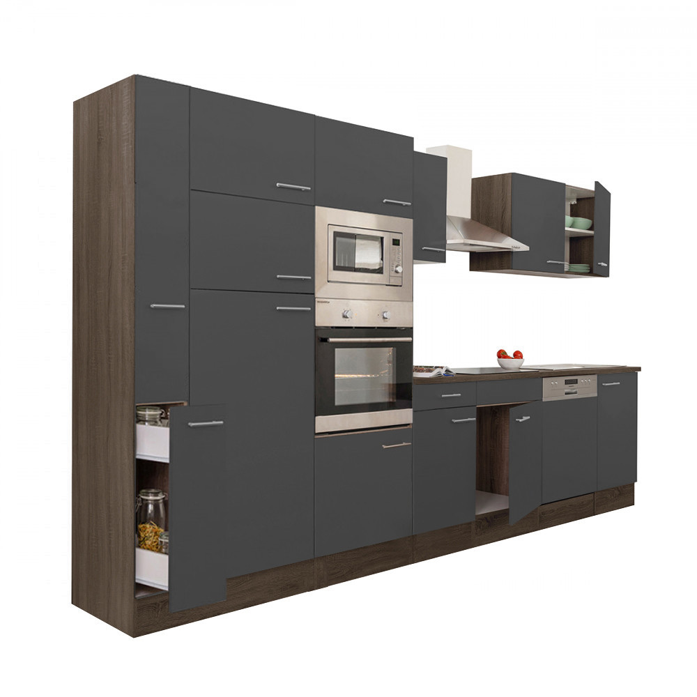 Leziter Mobilier de bucătărie Yorki 370 cu frigider cu congelator superior Mobalis Homvera