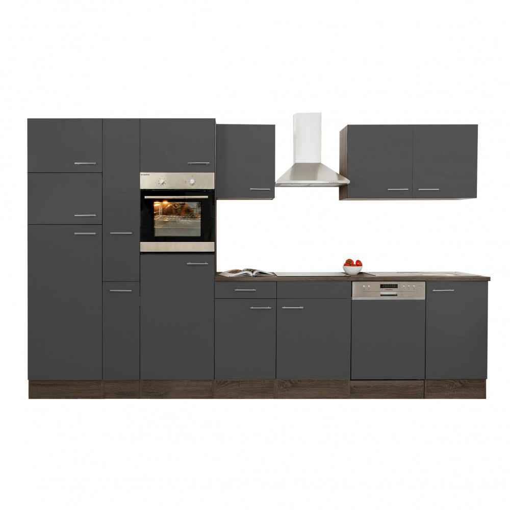 Leziter Mobilier de bucătărie Yorki 370 cu frigider cu congelator superior Mobalis Homvera