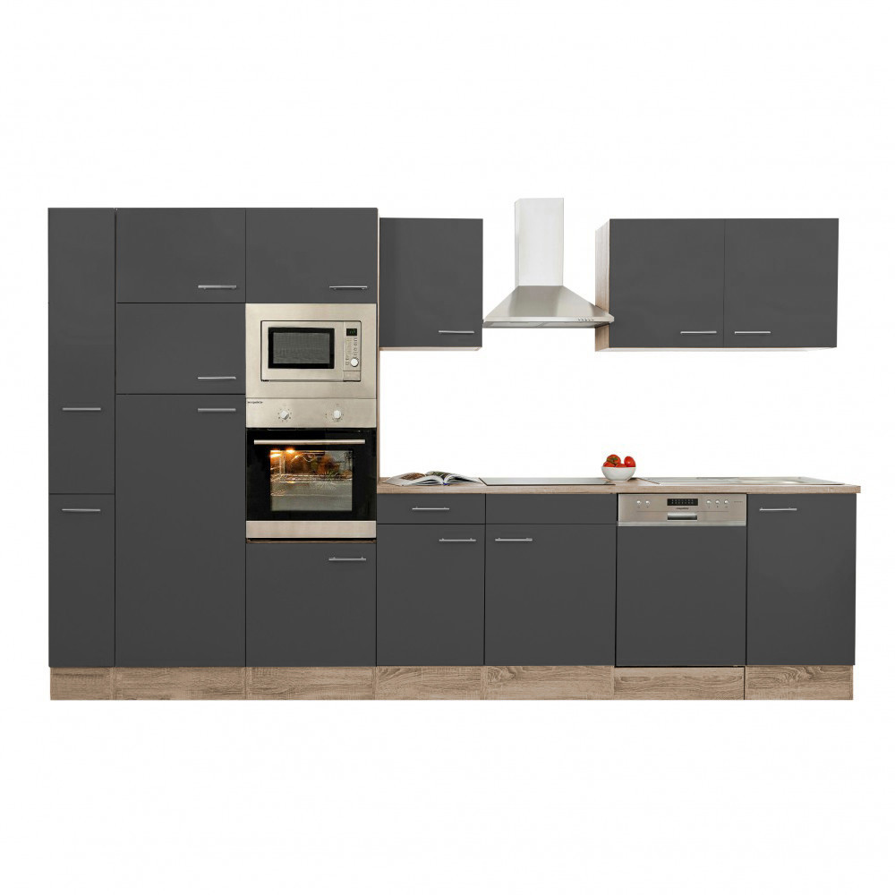 Leziter Mobilier de bucătărie Yorki 370 cu frigider cu congelator superior Mobalis Homvera