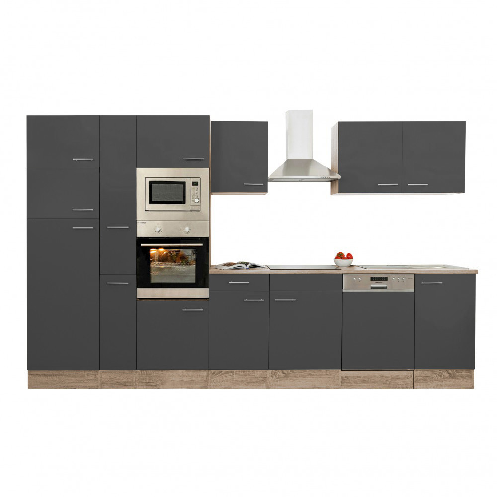 Leziter Mobilier de bucătărie Yorki 370 cu frigider cu congelator superior Mobalis Homvera