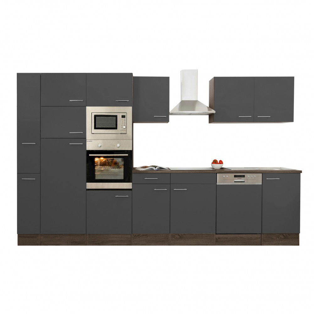 Leziter Mobilier de bucătărie Yorki 370 cu frigider cu congelator superior Mobalis Homvera