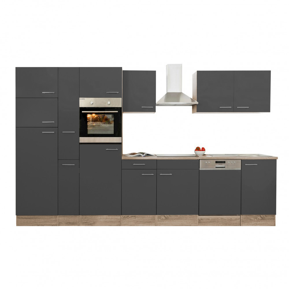 Leziter Mobilier de bucătărie Yorki 370 cu frigider cu congelator superior Mobalis Homvera