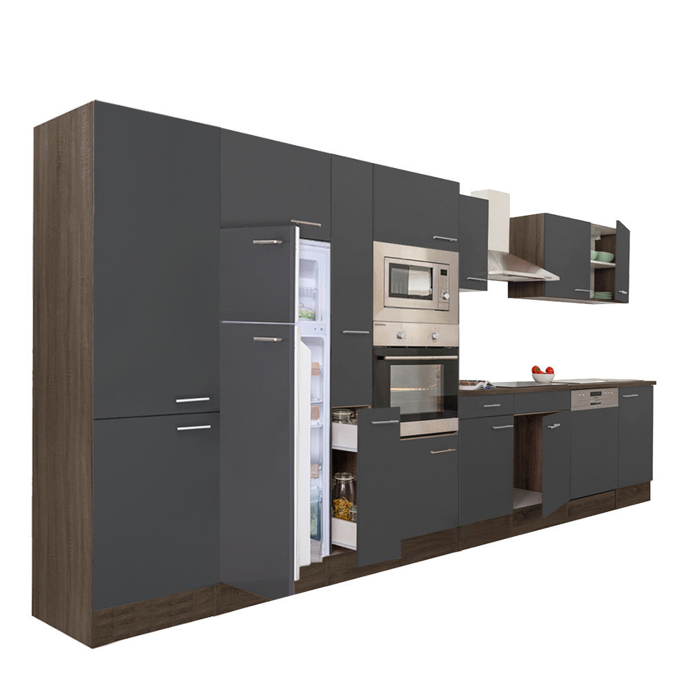 Leziter Mobilier de bucătărie Yorki 430 cu frigider cu congelator superior Mobalis Homvera