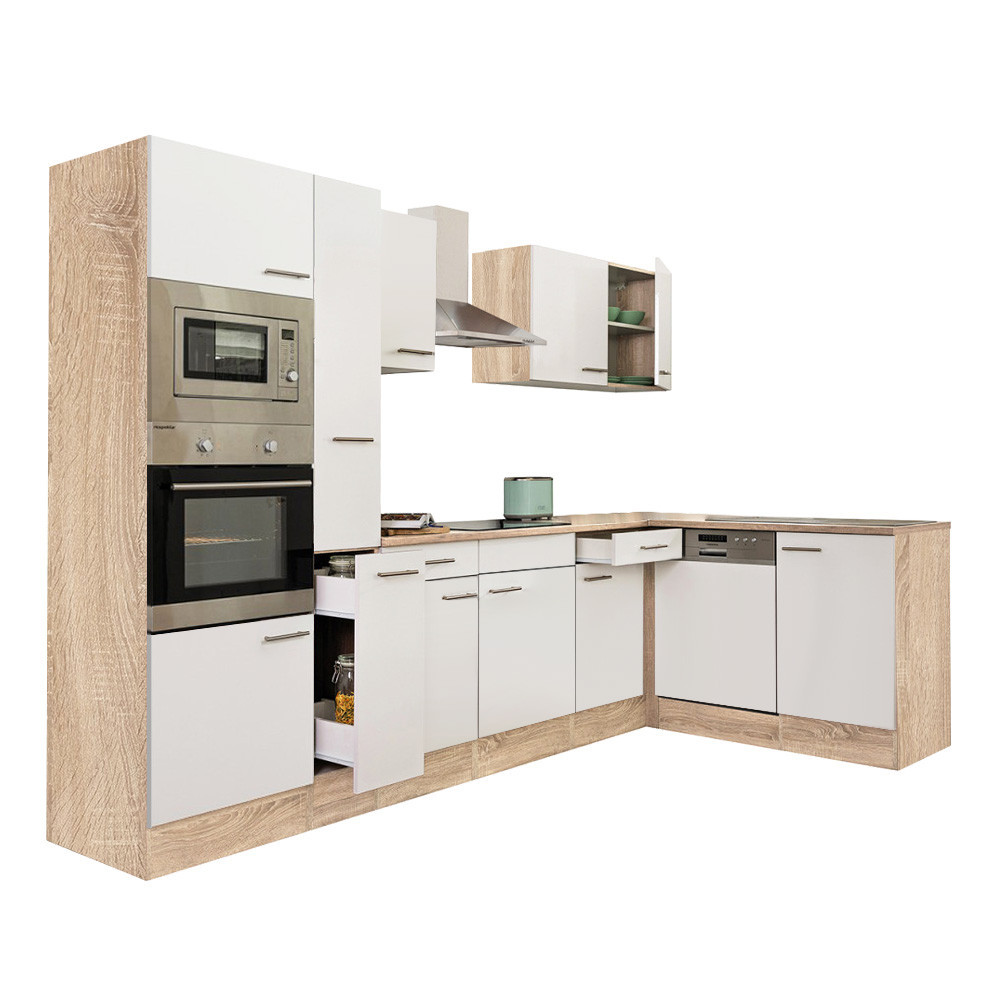 Leziter Unitate de bucătărie de colț Yorki 310 cu cuptor și cuptor cu microunde Mobalis Homvera