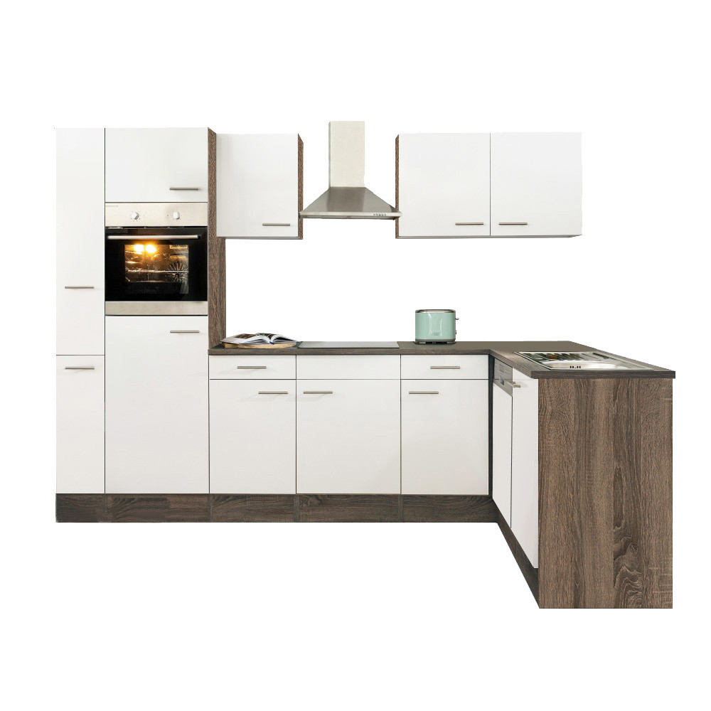 Leziter Unitate de bucătărie de colț Yorki 310 cu cuptor și cuptor cu microunde Mobalis Homvera