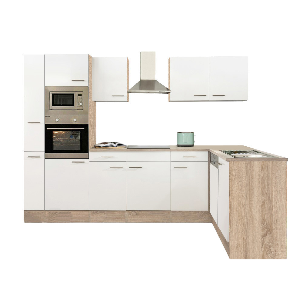 Leziter Unitate de bucătărie de colț Yorki 310 cu cuptor și cuptor cu microunde Mobalis Homvera