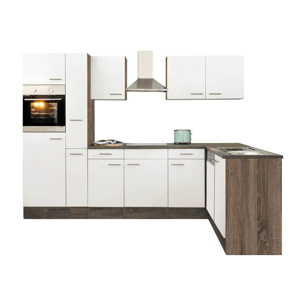 Leziter Unitate de bucătărie de colț Yorki 310 cu cuptor și cuptor cu microunde Mobalis Homvera