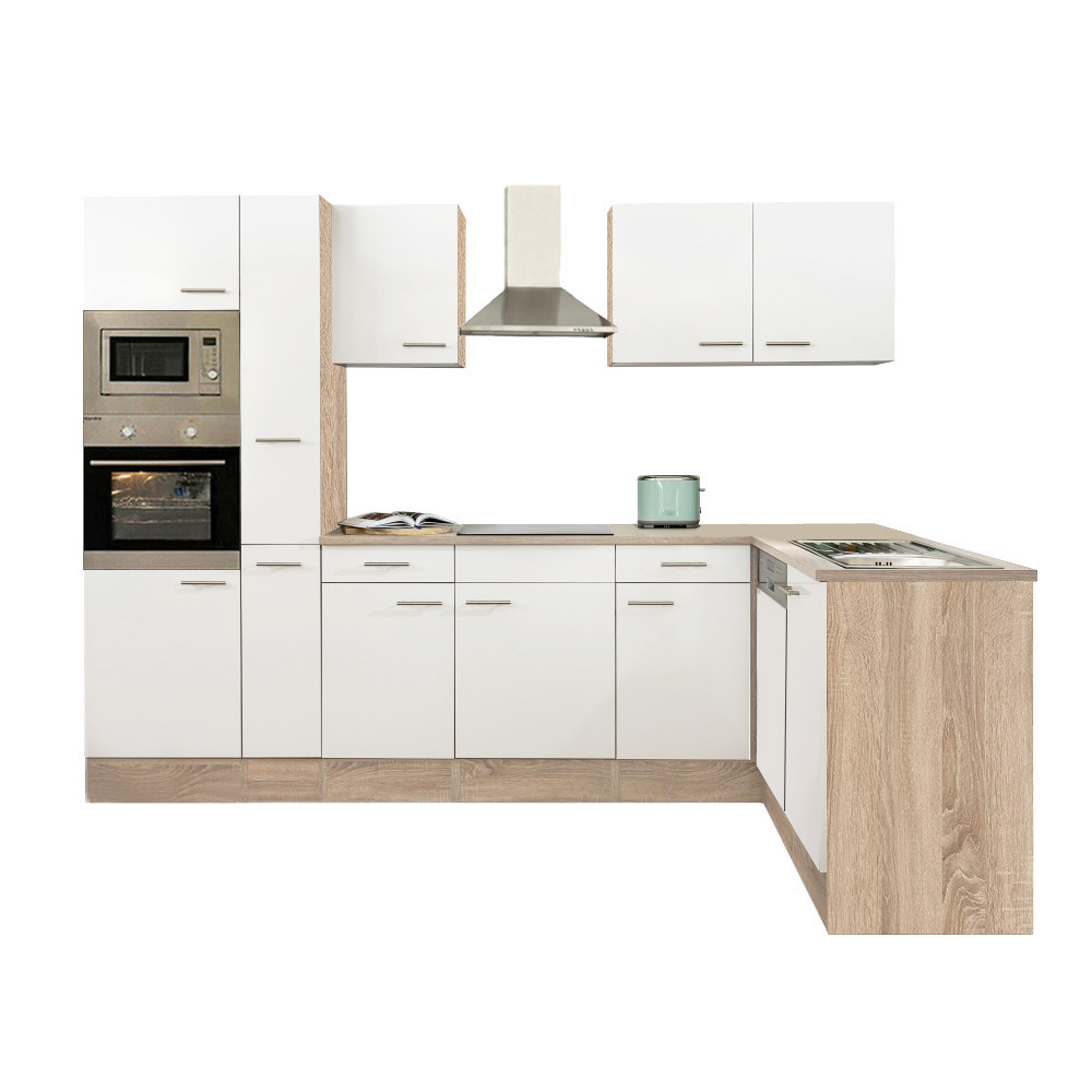 Leziter Unitate de bucătărie de colț Yorki 310 cu cuptor și cuptor cu microunde Mobalis Homvera