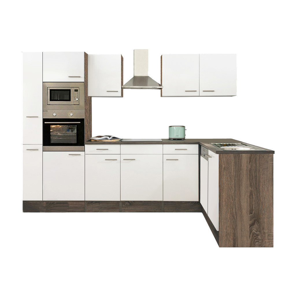 Leziter Unitate de bucătărie de colț Yorki 310 cu cuptor și cuptor cu microunde Mobalis Homvera