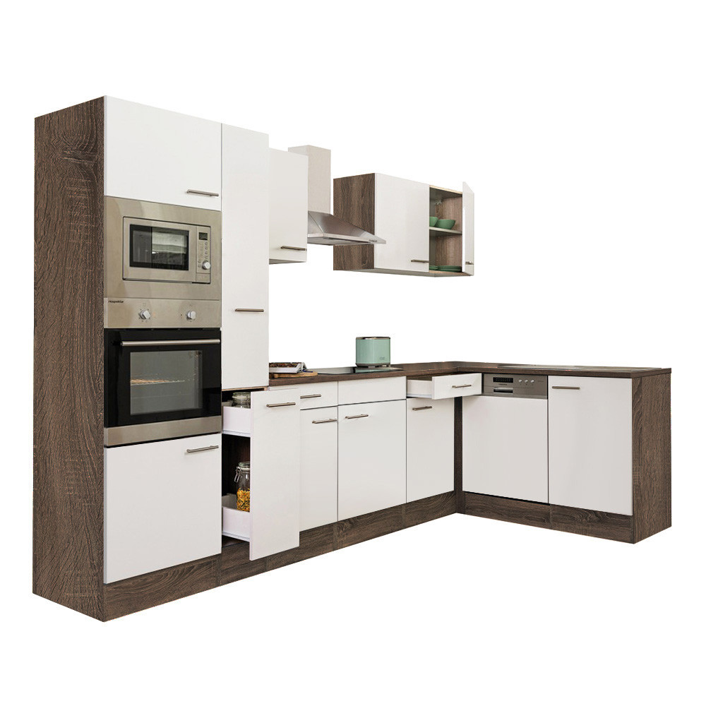 Leziter Unitate de bucătărie de colț Yorki 310 cu cuptor și cuptor cu microunde Mobalis Homvera