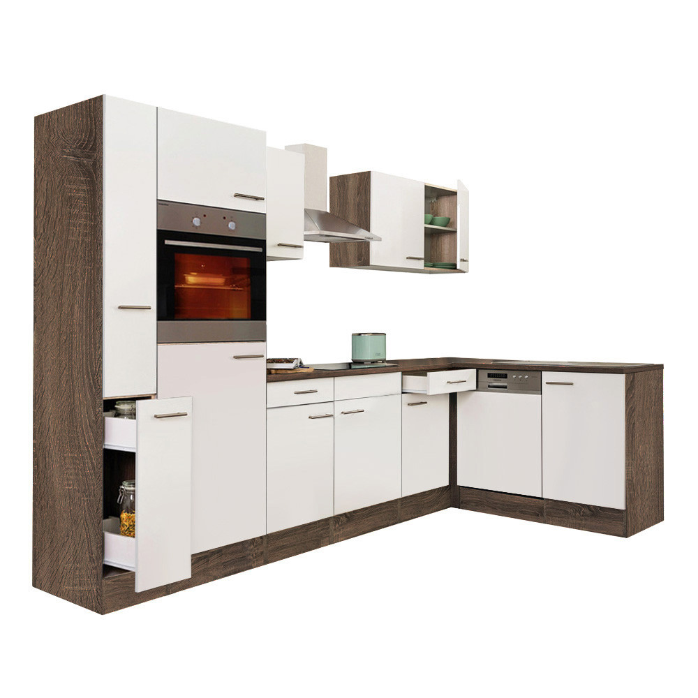 Leziter Unitate de bucătărie de colț Yorki 310 cu cuptor și cuptor cu microunde Mobalis Homvera