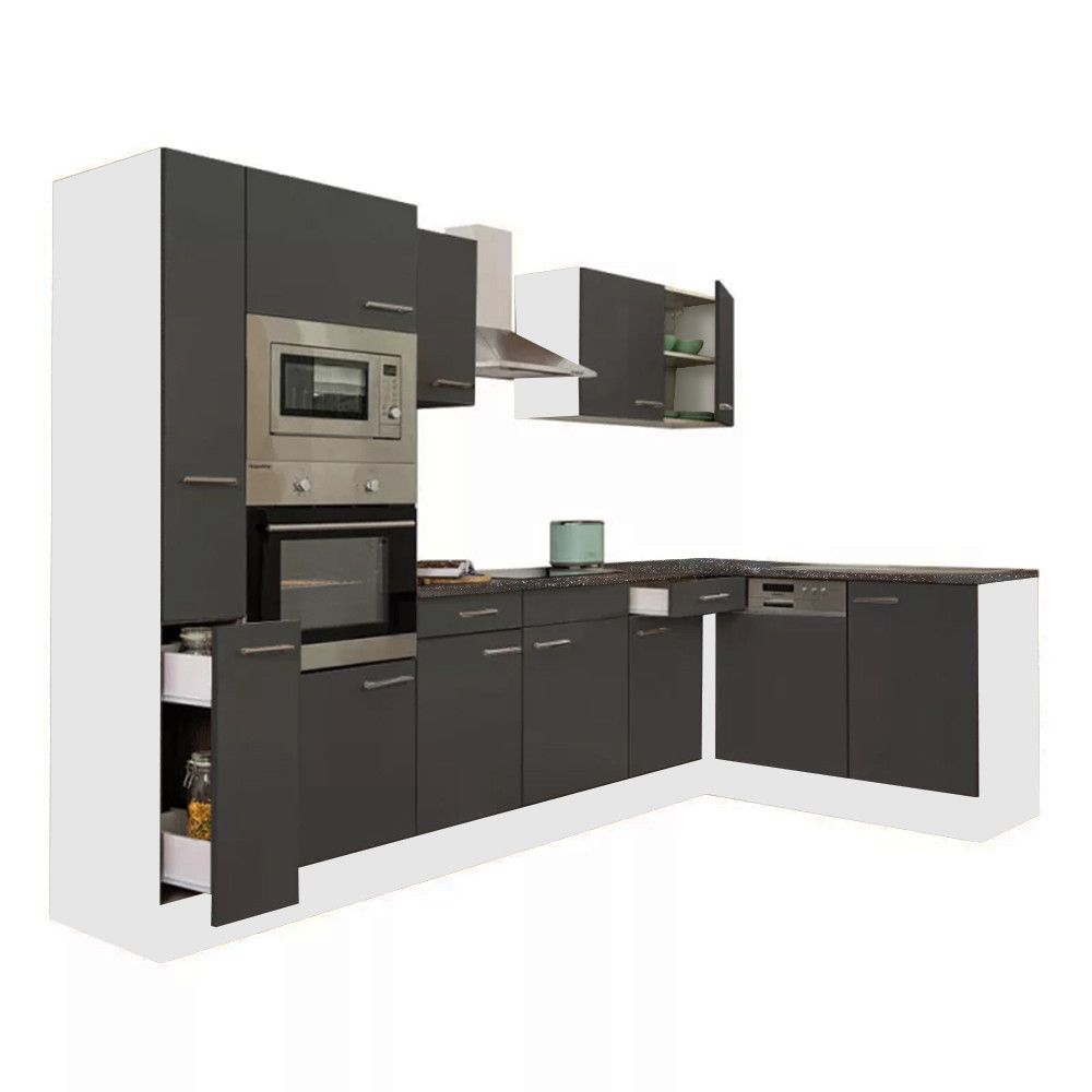 Leziter Unitate de bucătărie de colț Yorki 310 cu cuptor și cuptor cu microunde Mobalis Homvera