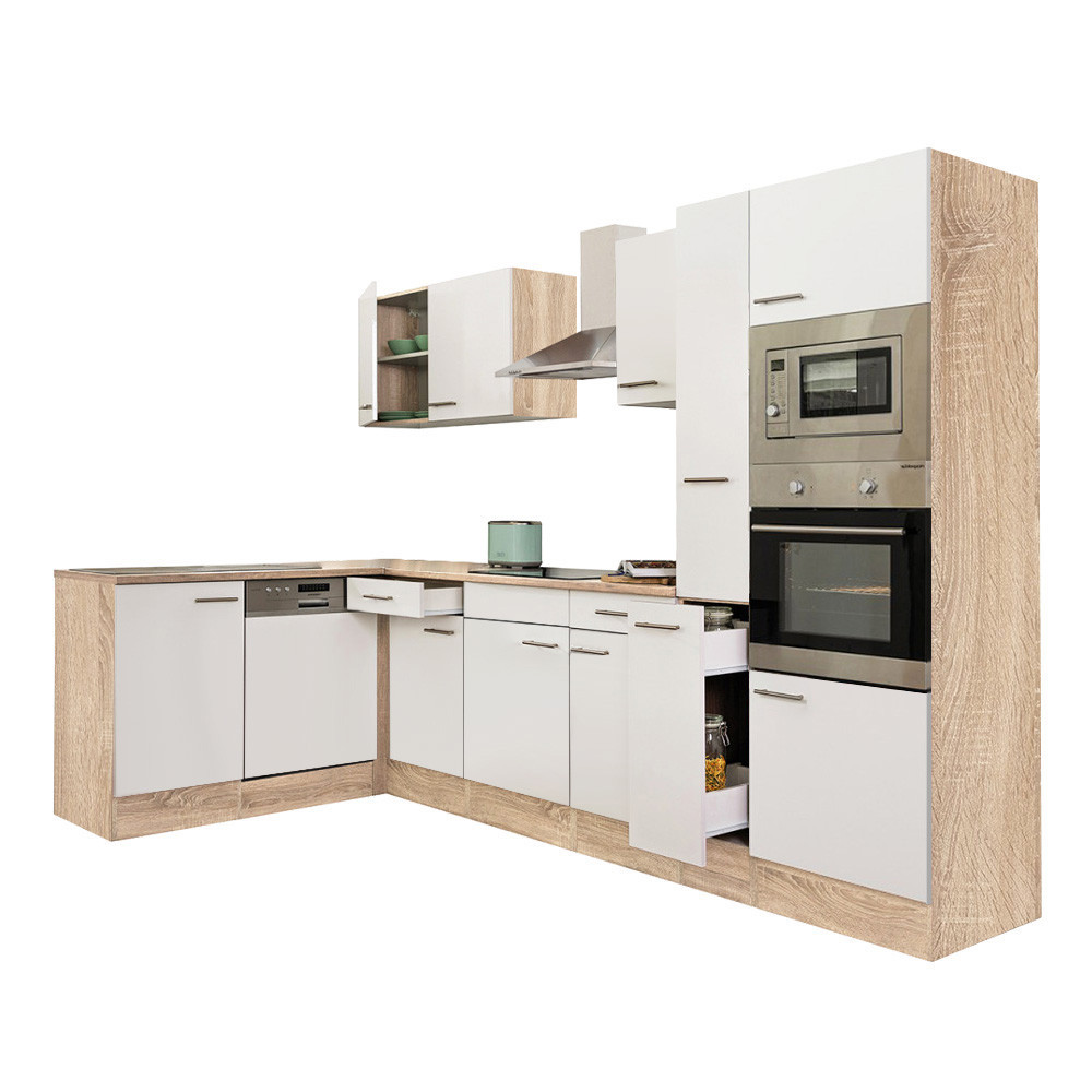 Leziter Unitate de bucătărie de colț Yorki 310 cu cuptor și cuptor cu microunde Mobalis Homvera