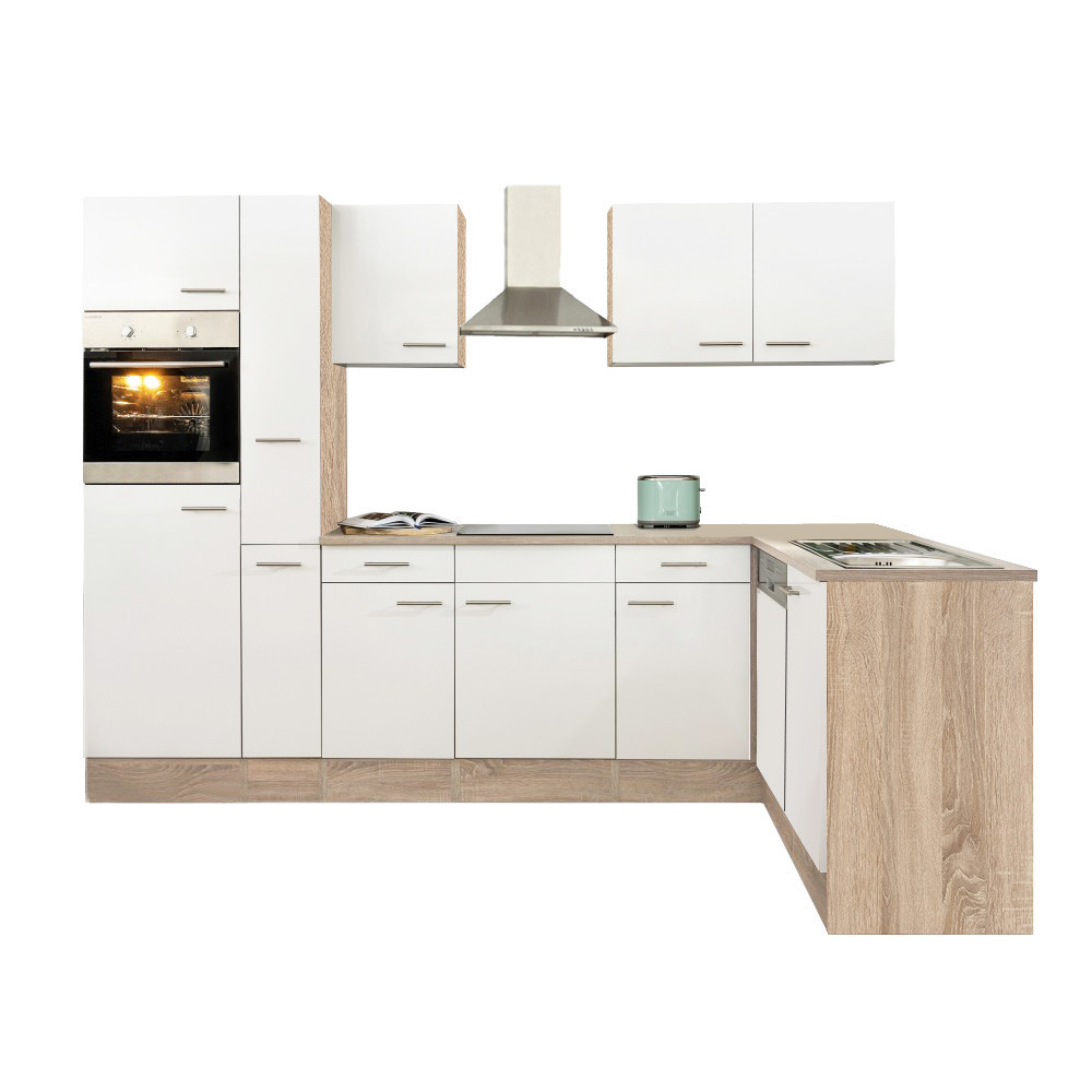 Leziter Unitate de bucătărie de colț Yorki 310 cu cuptor și cuptor cu microunde Mobalis Homvera