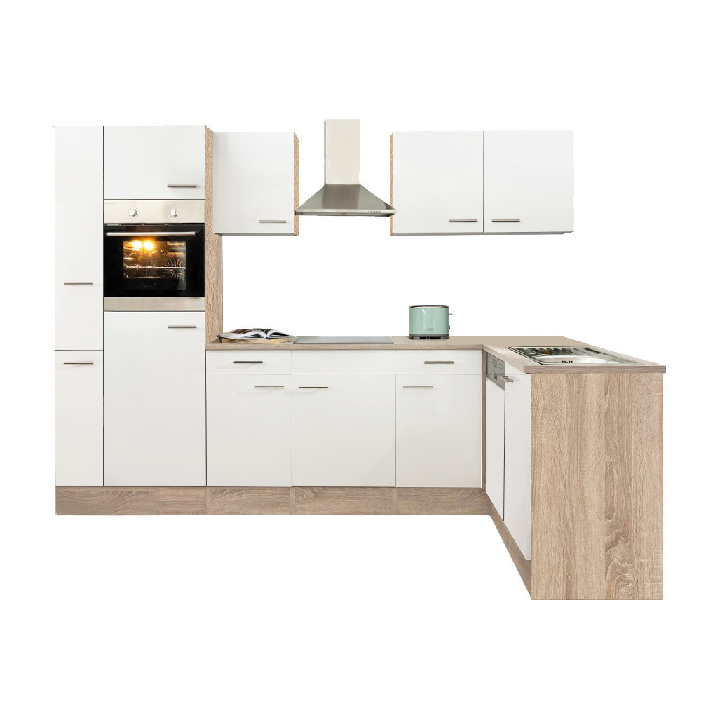 Leziter Unitate de bucătărie de colț Yorki 310 cu cuptor și cuptor cu microunde Mobalis Homvera