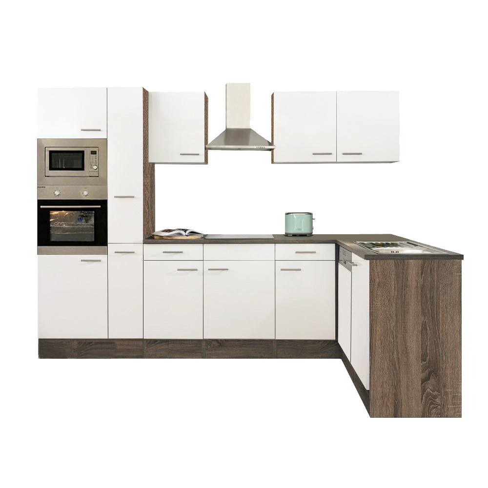 Leziter Unitate de bucătărie de colț Yorki 310 cu cuptor și cuptor cu microunde Mobalis Homvera