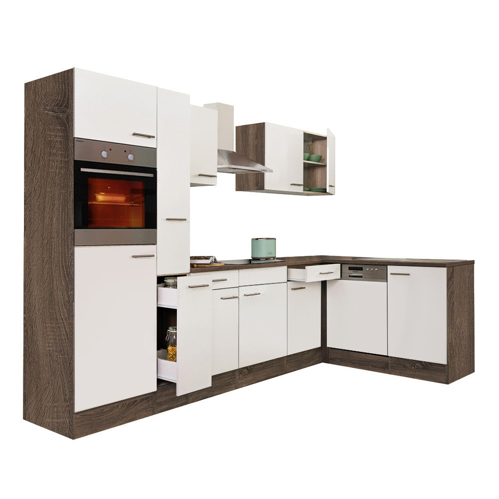 Leziter Unitate de bucătărie de colț Yorki 310 cu cuptor și cuptor cu microunde Mobalis Homvera