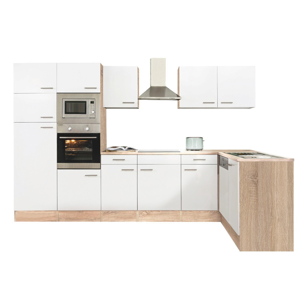 Leziter Unitate de bucătărie de colț Yorki 340 cu congelator superior și frigider Mobalis Homvera