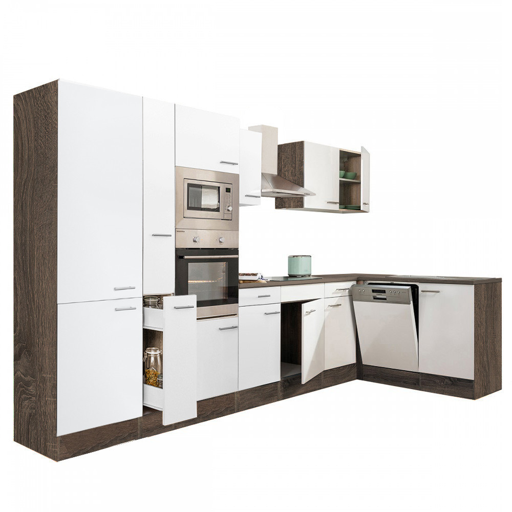 Leziter Unitate de bucătărie de colț Yorki 370 cu cuptor și cuptor cu microunde Mobalis Homvera