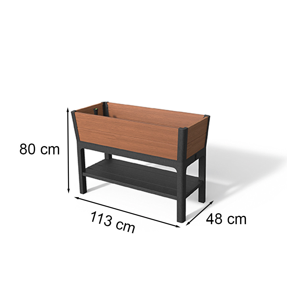 Curver Cutie de flori din plastic Darwin pentru grădină, RPO Mobalis Homvera