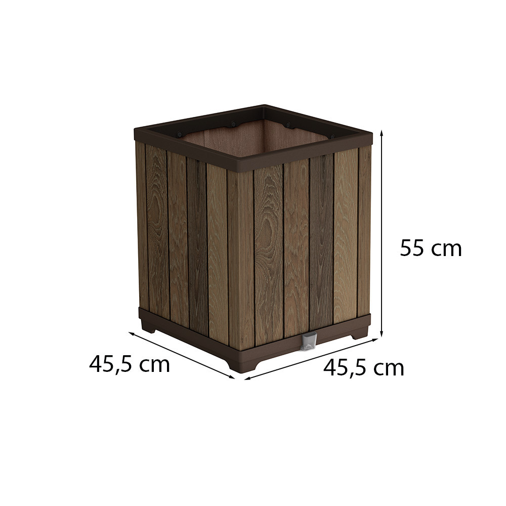 Curver Cutie decorativă pătrată din plastic, în relief, 74 L Mobalis Homvera