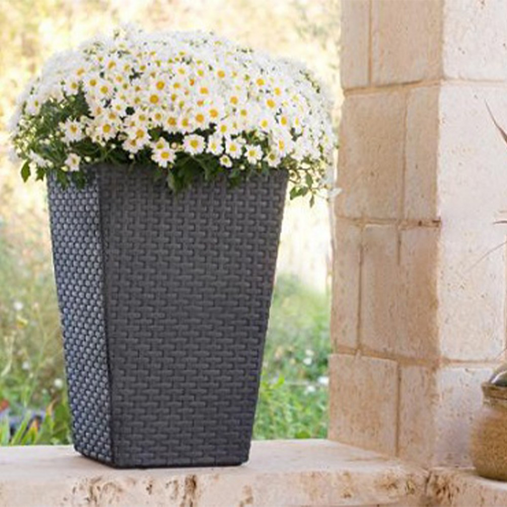 Curver Ghiveci de flori Rattan M Mobalis Homvera