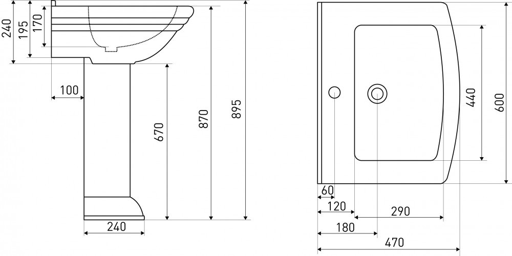 Kerra Lavoar ceramic Kleopatra 13, cu piedestal Mobalis Homvera