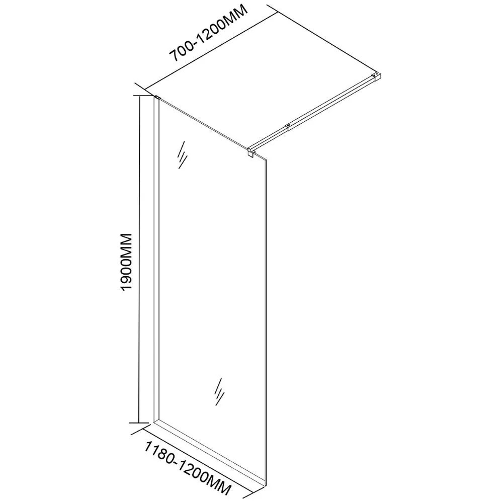 Leziter Cabină de duș River walk-in 120x190 cm cromată Mobalis Homvera