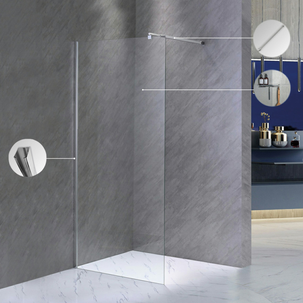 Leziter Cabină de duș River walk-in 90x190 cm cromată Mobalis Homvera