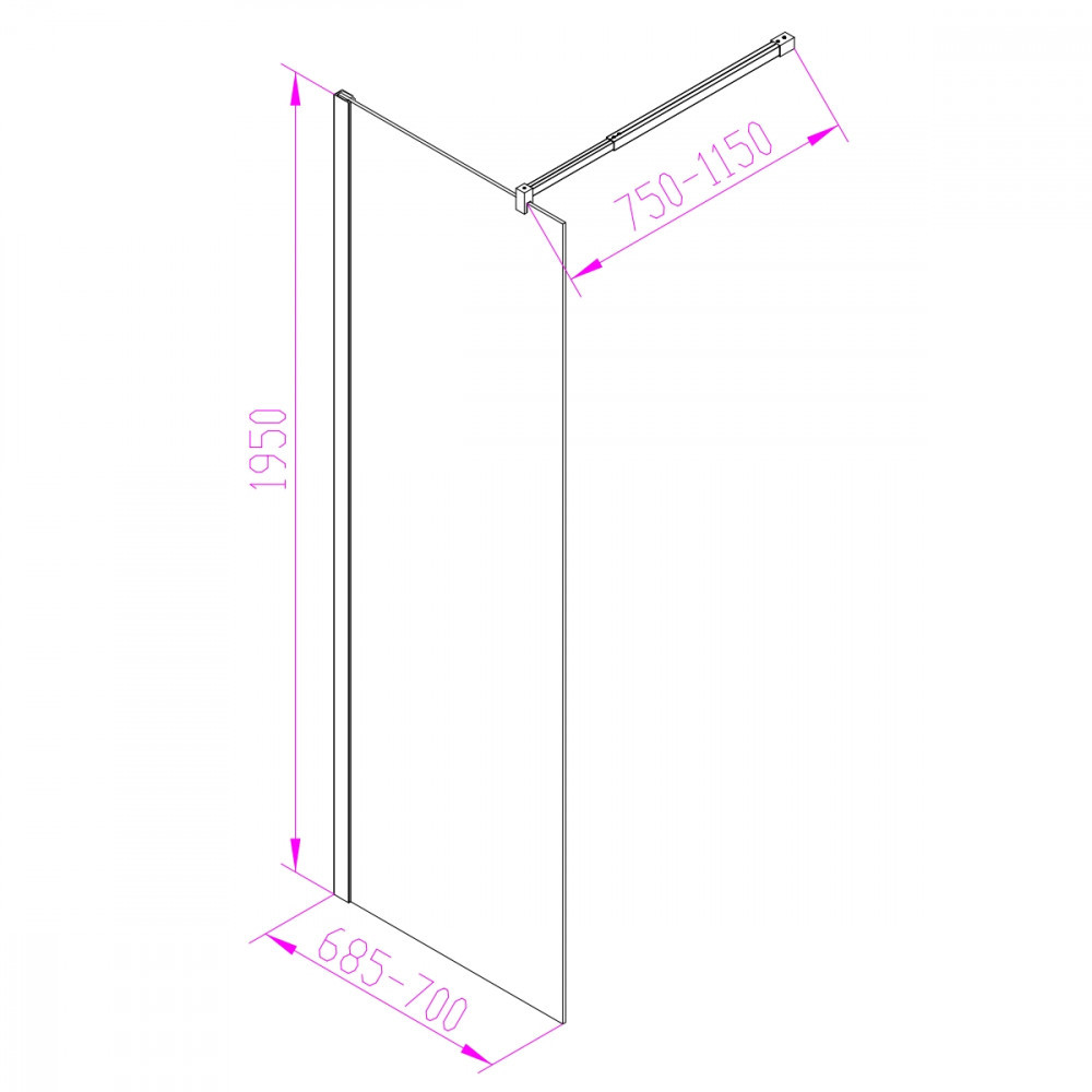 Leziter Cabină de duș Walker 70x195 cm Mobalis Homvera