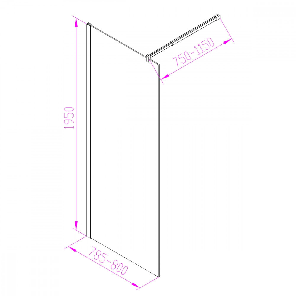 Leziter Cabină de duș Walker 80x195 cm Mobalis Homvera