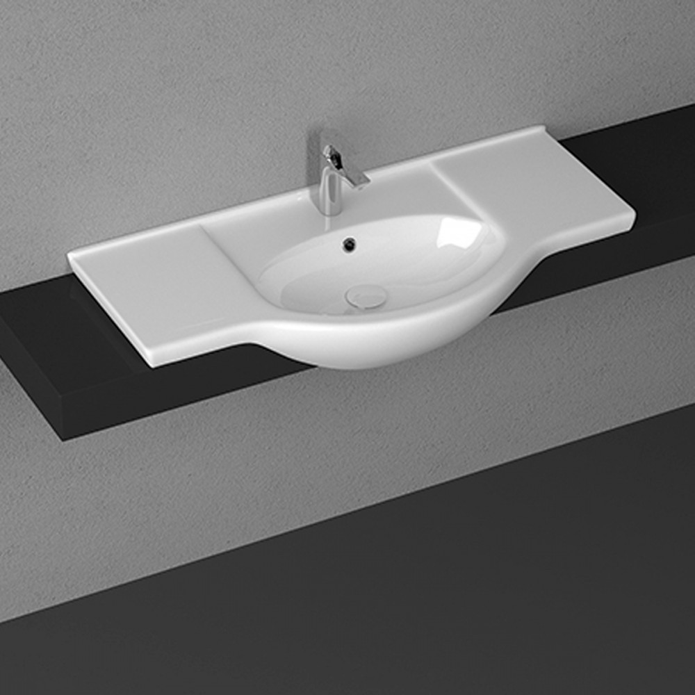 Leziter Lavoar ceramic cu aripi V105 105x50 cm Mobalis Homvera