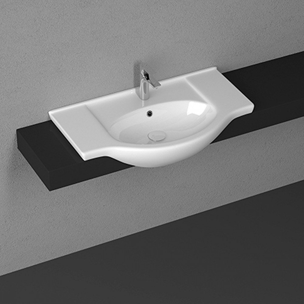 Leziter Lavoar ceramic cu aripi V85 85x48 cm Mobalis Homvera