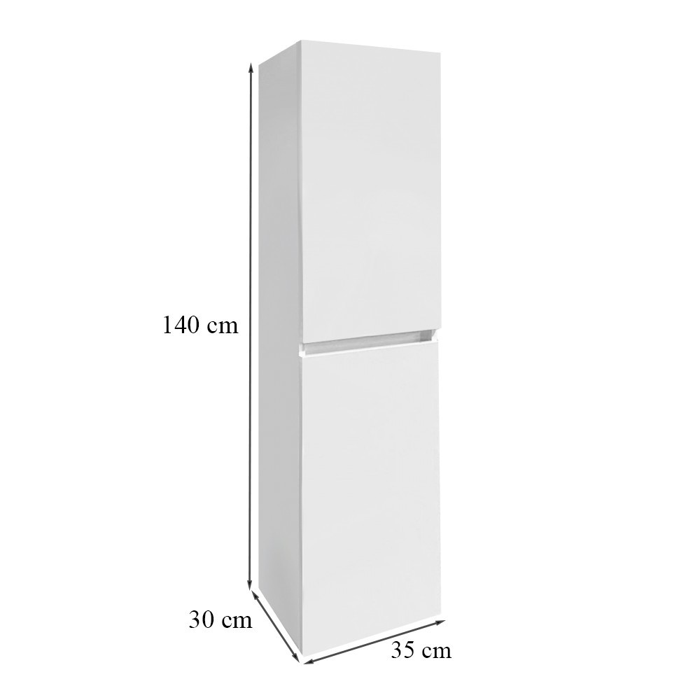 Leziter Dulap lateral Cube montat pe perete, alb Mobalis Homvera